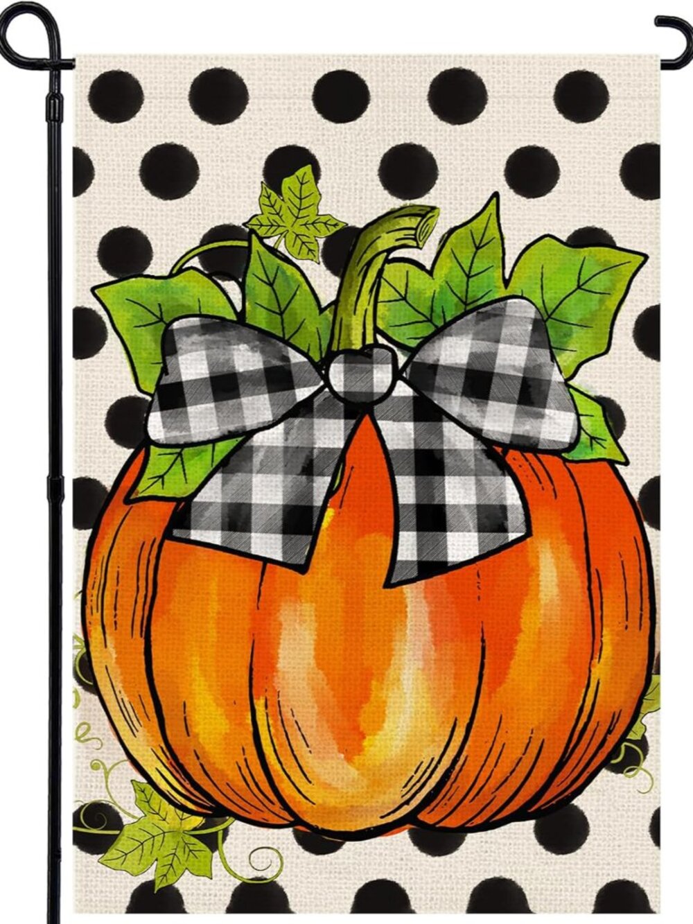 Hello Fall Pumpkin Garden Flag 12x18 Inch